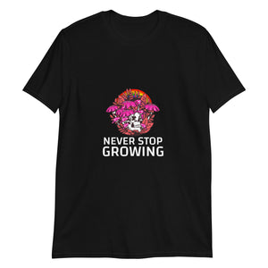 'Never Stop Growing' Skull Emo Horror Short-Sleeve Unisex T-Shirt