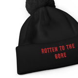 'Rotten to the Gore' Goth Pom Pom Beanie Hat