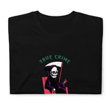 'True Crime Helps Me Unwind' Short-Sleeve Unisex T-Shirt